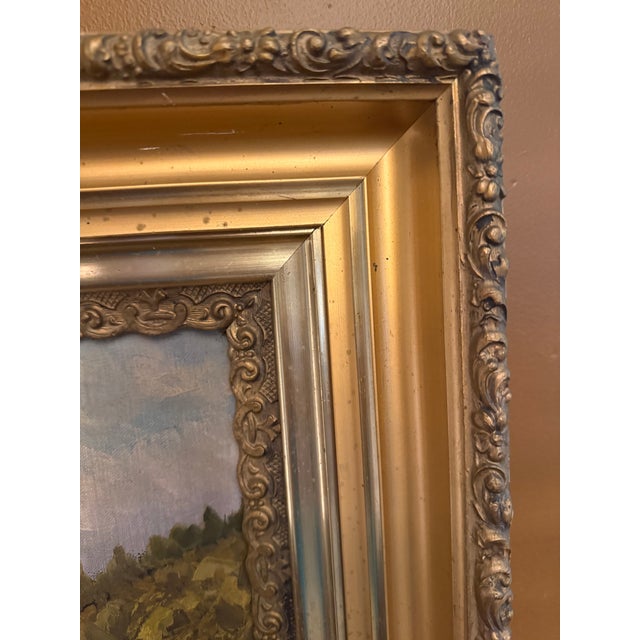 Gold Signed 1931 g.c. Sponsler Impressionist Woodland Landscape Painting For Sale - Image 8 of 16