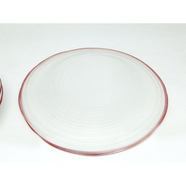 White Rotor Dessert Set by J. Drost from Ząbkowice Gospodarcza Huta, Poland, 1974, Set of 7 For Sale - Image 8 of 9