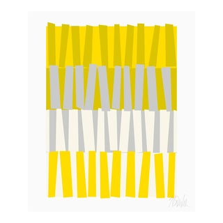 Color Rhythm in Yellow Fine Art Print 40" X 50" by Liz Roache For Sale