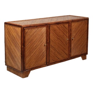 Southern Nurseries Rattan Sideboard from Vivai Del Sud, 1970 For Sale