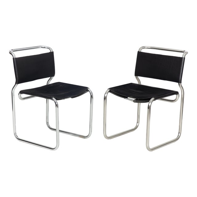 Pair of Mid Century Modern “Ch66" Dining Chairs by Nicos Zographos For Sale