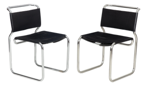 Pair of Mid Century Modern “Ch66" Dining Chairs by Nicos Zographos