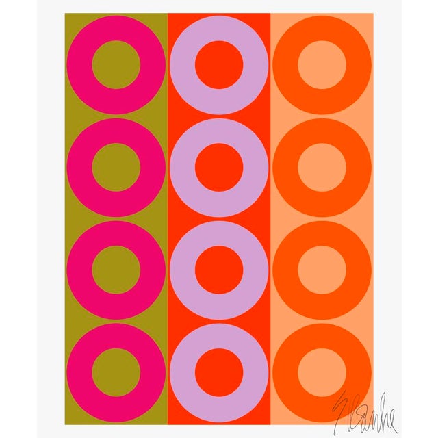 Pink and Orange Color Harmony Fine Art Print 25" X 30" by Liz Roache For Sale In Boston - Image 6 of 6