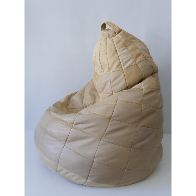 Patchwork Leather Beanbag or Ottoman from de Sede, Switzerland, 1970s For Sale - Image 11 of 18