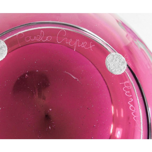 Purple Blown Glass Vase by Paolo Crepax For Sale - Image 8 of 10