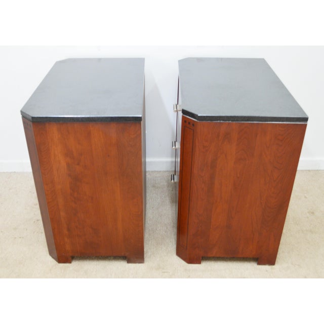 Stickley Cherry Nightstands a Pair For Sale - Image 9 of 12