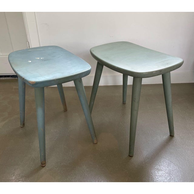 Yngve Ekström Set of Palle Stools by Yngve Ekström for Stolab, Sweden, 1950s For Sale - Image 4 of 13