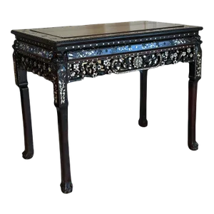 Antique Qing Dynasty Rosewood Console Table With Mother of Pearl Inlay, Early 19th. Century