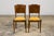 Art Deco Pair of 1930s French Art Deco Mustache-Back Oak and Walnut Side Accent Chairs For Sale - Image 3 of 18
