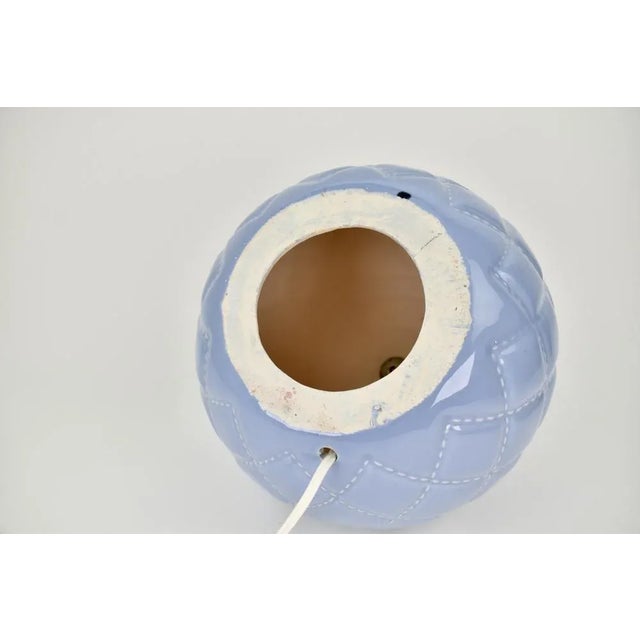 Vintage French Lilac Ceramic Table Lamp, 1950s For Sale - Image 4 of 7