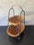 Tony Paul Vintage Mid-Century Rattan & Iron Two-Tier Basket in the Manner of Tony Paul For Sale - Image 4 of 7