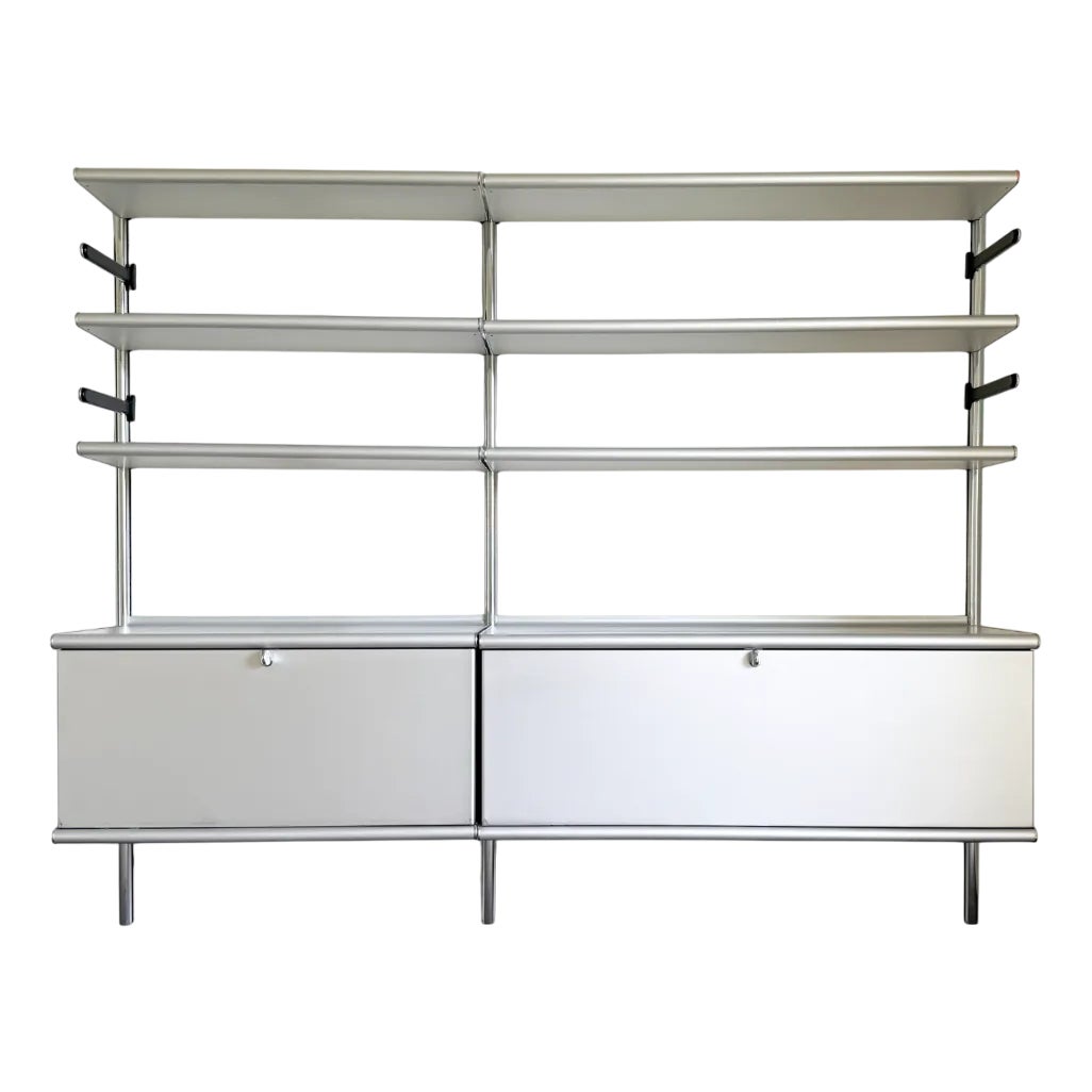 Wingset Shelving System in Silver by Otto Zapf for Vieler / Vitra