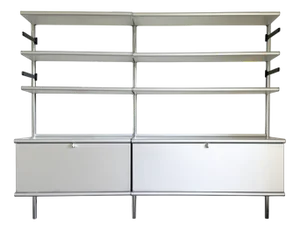 Wingset Shelving System in Silver by Otto Zapf for Vieler / Vitra, Germany, 1980s