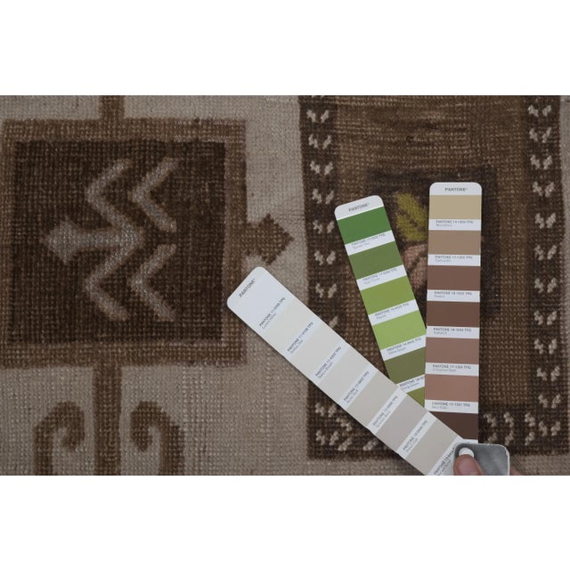 Vintage Brown Turkish Kars Rug 5'10'' X 10' For Sale - Image 12 of 13