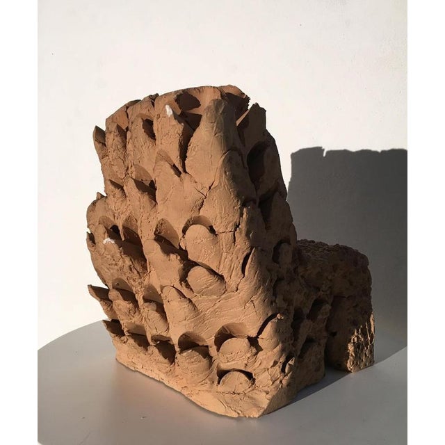 Ceramic Italian Terracotta Abstract Sculpture by Urano Palma, 1985 For Sale - Image 7 of 18