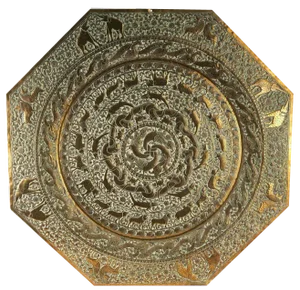 Large Late 19th Century Brass Charger, 1890s