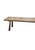 Contemporary Solid Teak Wood Bench With Hand-Hewn Detailing and Sculptural Leg Form For Sale - Image 3 of 7
