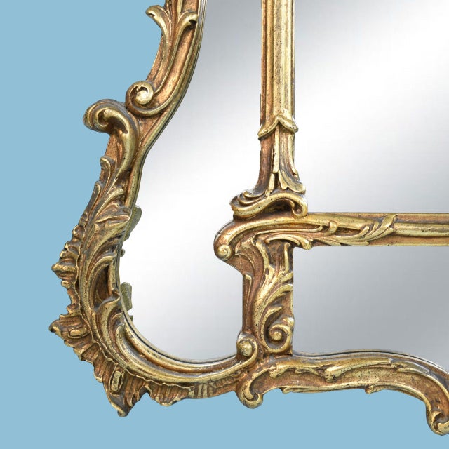 Late 20th Century Vintage Gold Chippendale Mirror For Sale - Image 5 of 5
