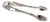 Antique Victorian Sterling Silver Shell and Floral Sugar Tongs from John Wilkie, 1849 For Sale