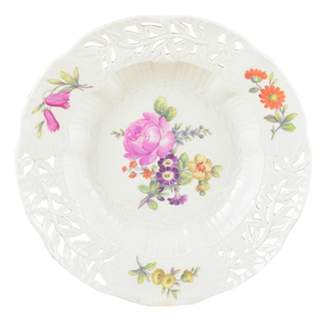 Deep Porcelain Plate with Floral Motif from Royal Copenhagen, Early 20th Century