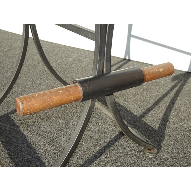 Set of Three Vintage Cleo Baldon Style Mid Century Modern Black Barstools For Sale - Image 15 of 17