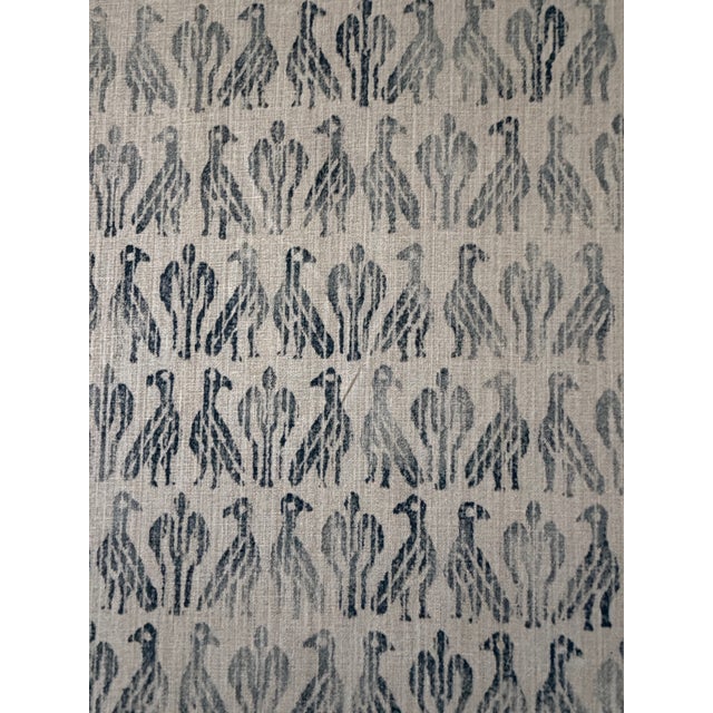 Blue Rose Tarlow Melrose House 8 Yards Paloma Bay Blue/Natural Hemp Fabric For Sale - Image 8 of 8