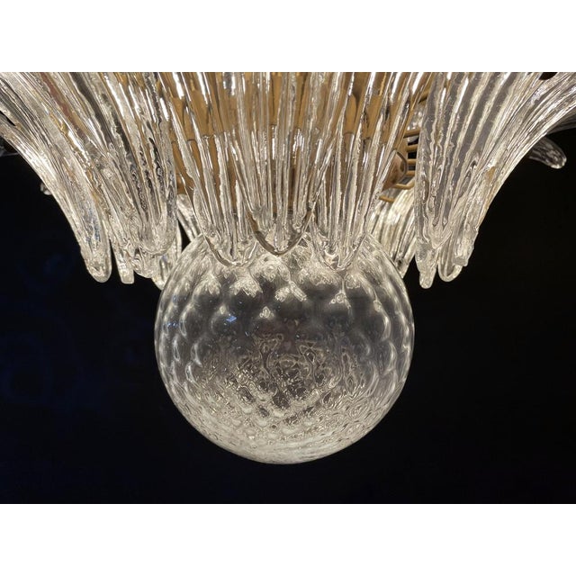 Palmette Chandelier in Clear Glass, 1990s For Sale - Image 11 of 18