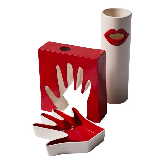Hand and Mouth Vase by Ico & Luisa Parisi for Cassina, Set of 3 For Sale