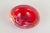 Murano art glass bowl, 1960s/70s. Organic freeform hand-blown bowl in deep ruby red sommerso glass with softly folded rim...