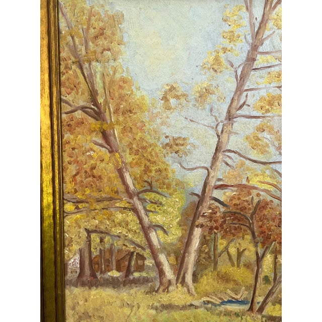 1930s 1938 Painting of Autumn in New England For Sale - Image 5 of 5
