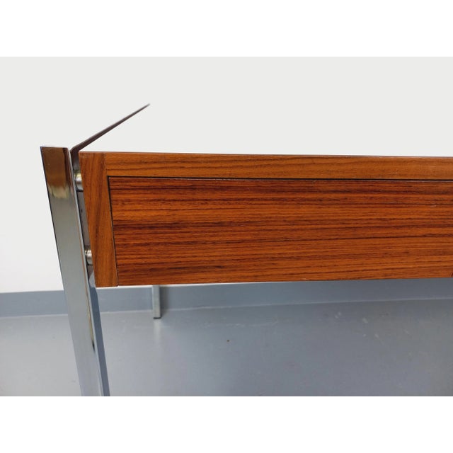 Modernist Desk in Rosewood, Melamine and Metal, 1970s For Sale - Image 10 of 18