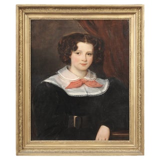 Francois Nicholas Riss, Child Portrait, 1829, Oil on Canvas, Framed For Sale