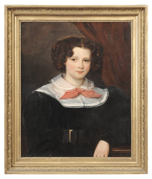 Francois Nicholas Riss, Child Portrait, 1829, Oil on Canvas, Framed