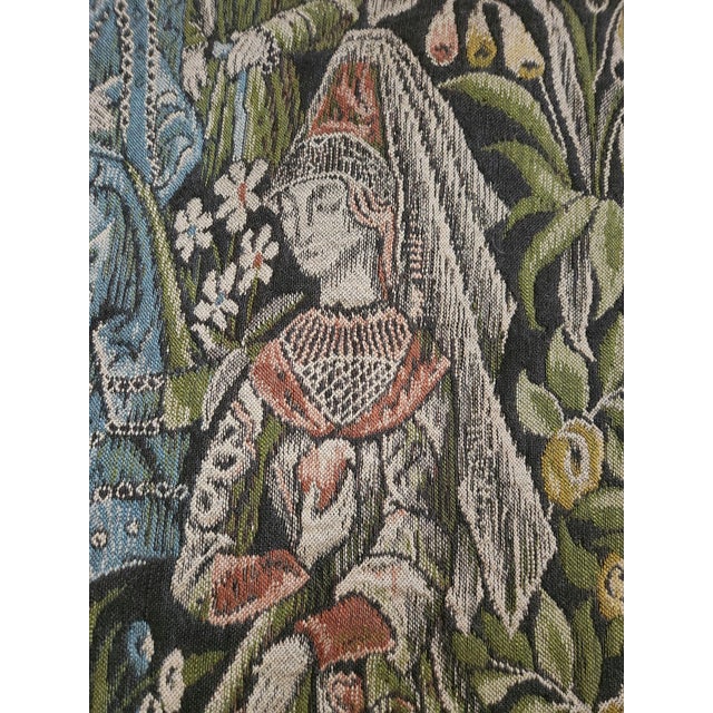 Large Medieval Renaissance Gothic Flemish Vorwerk Biblical Tapestry from Vorwerk, 1960s For Sale - Image 17 of 18