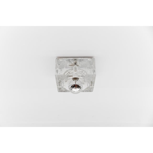 1960s Hand-Blown Ice Cube Wall Lamps by Müller & Zimmer, Germany, 1960s, Set of 3 For Sale - Image 5 of 14
