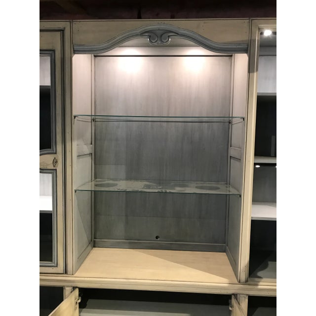 Wood 1980s French Curio China Display Cupboard Armoire For Sale - Image 7 of 12