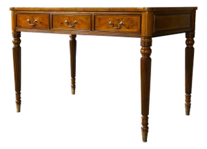 Traditional Style Burled Writing Table