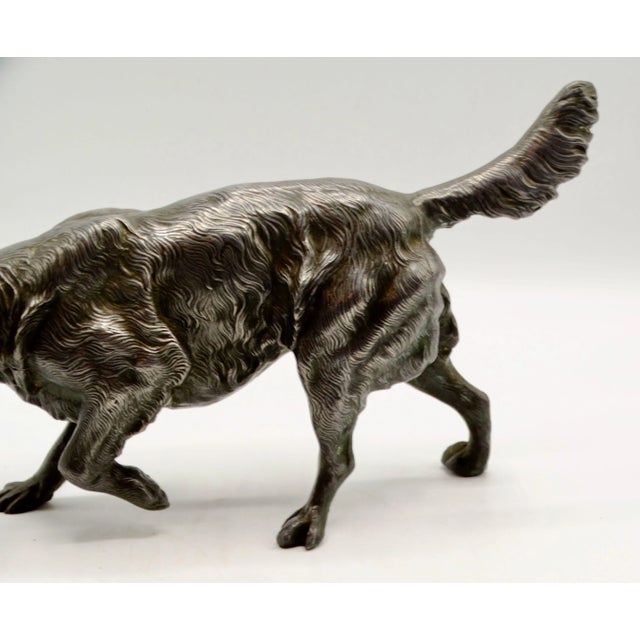 Antique French Sporting Dog Sculpture For Sale - Image 6 of 10