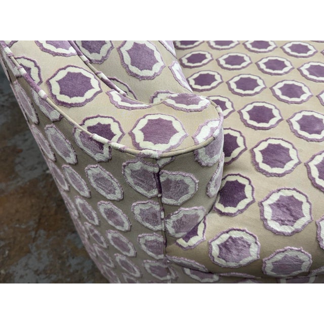 Cream Fitzgerald Serpentine Sofa + Manuel Canovas Upholstery For Sale - Image 8 of 12