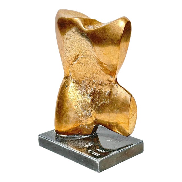 Cast Bronze Spanish Brutalist Modern Limited Edition Torso Sculpture For Sale