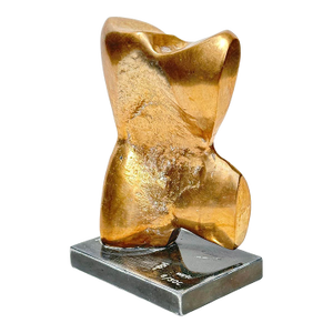 Cast Bronze Spanish Brutalist Modern Limited Edition Torso Sculpture