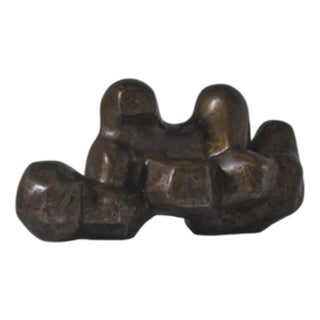 Abstract Bronze Sculpture by Siegfried Jonas, 1961 For Sale