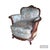 Baby Blue Vintage Deconstructed Louis XVI Style Accent Armchair For Sale - Image 8 of 12