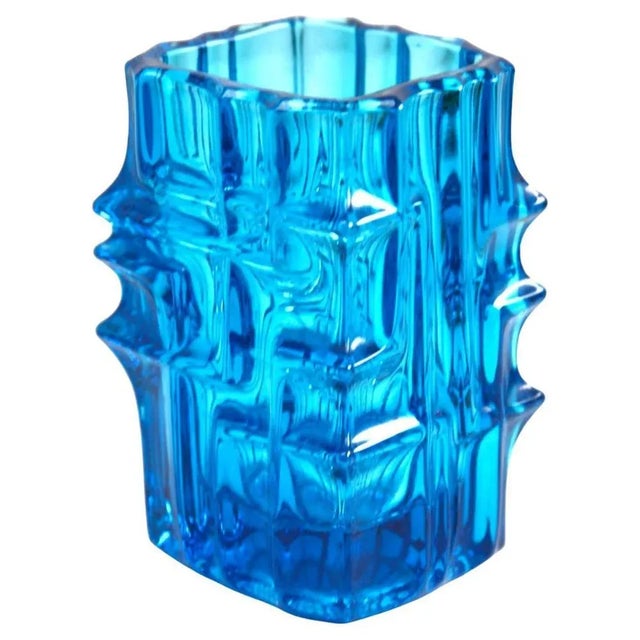Ice Melting Vase 617 attributed to Vladislaw Urban for Rosice Glass Tsjechoslowakia, 1968 For Sale - Image 9 of 9