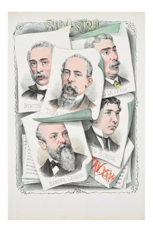 Onorevoli di Sinistra - Lithograph by A. Maganaro - 1870s 1870s
