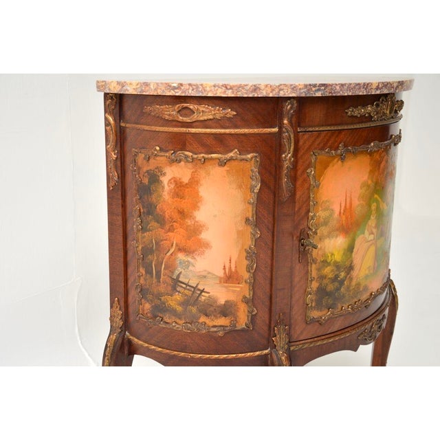 Antique French Marble Top Cabinet, 1930s For Sale - Image 10 of 12