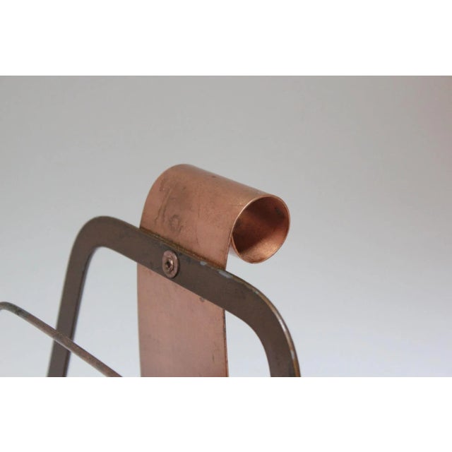 Vintage Aluminum "Scroll" LP/Vinyl/45 Record Rack For Sale - Image 9 of 12