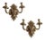 1990s Vintaged Finish European Gold Candle Sconces - a Pair For Sale