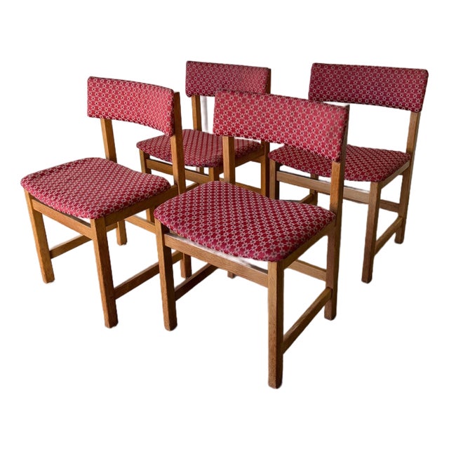 Set of 4 Farstrup Danish Oak Dining Chairs – Vintage 1960s Scandinavian Modern Chairs For Sale