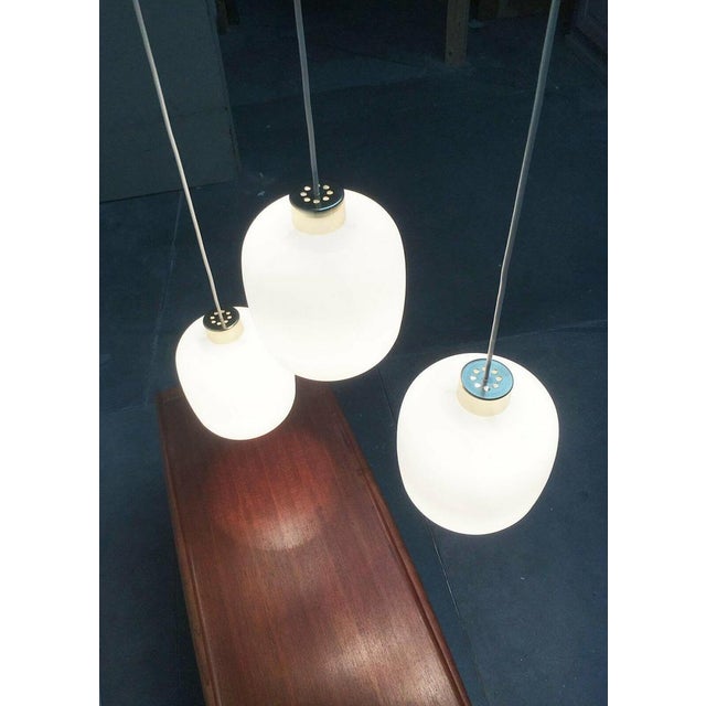Mid-Century German Balloon Glass Pendant Lamps, 1960s, Set of 3 For Sale - Image 6 of 18